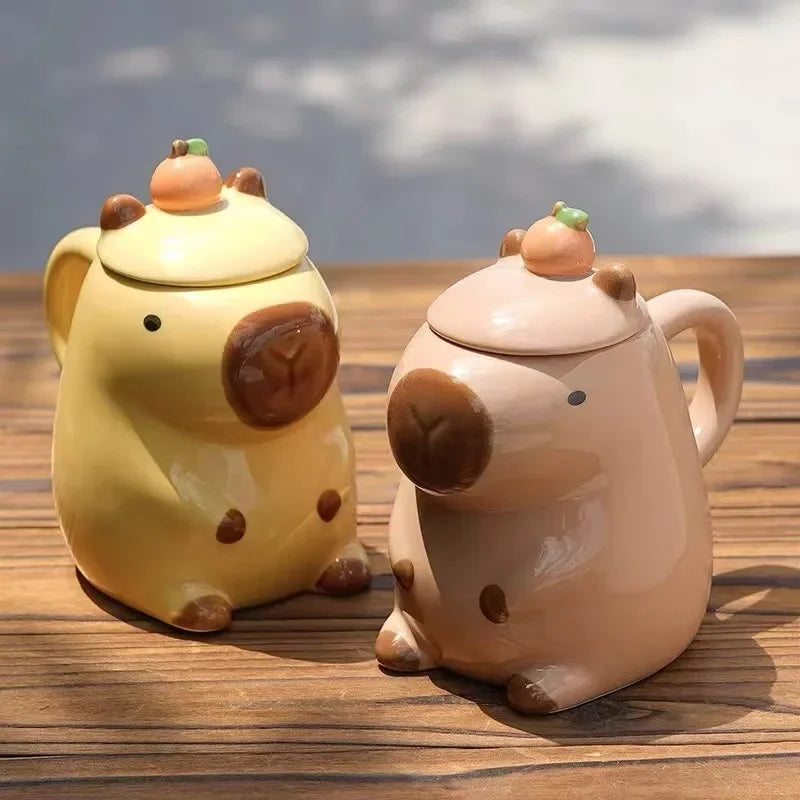 Cute Capybara Ceramic Mug – Kawaii Novelty Coffee Cup Gift Novelty Ceramic Mug Zpaxo