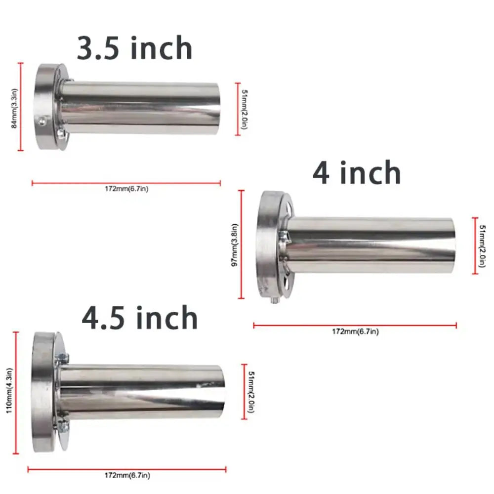 304 Stainless Steel Exhaust Muffler Tip Round Universal Tailpipe Zpaxo