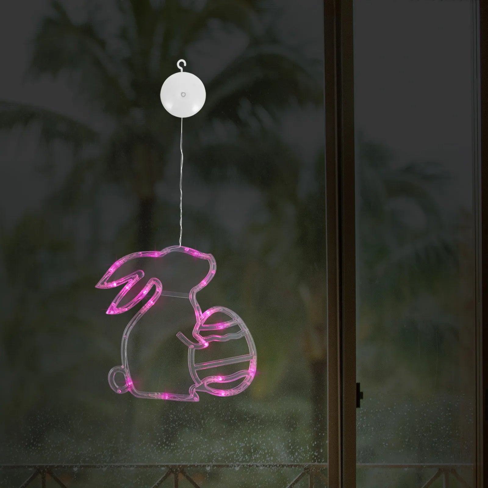 Battery Operated Bunny Shaped String Light Window Wall Decor Indoor