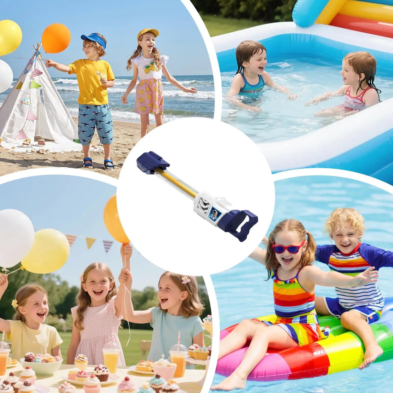 Water Squirter 15-Holes Pull-out Swimming Pool Game Toys Boys Girls Zpaxo