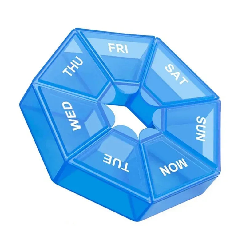 7-Day Portable Pill Organizer – Weekly Medicine Case | 3-Pack