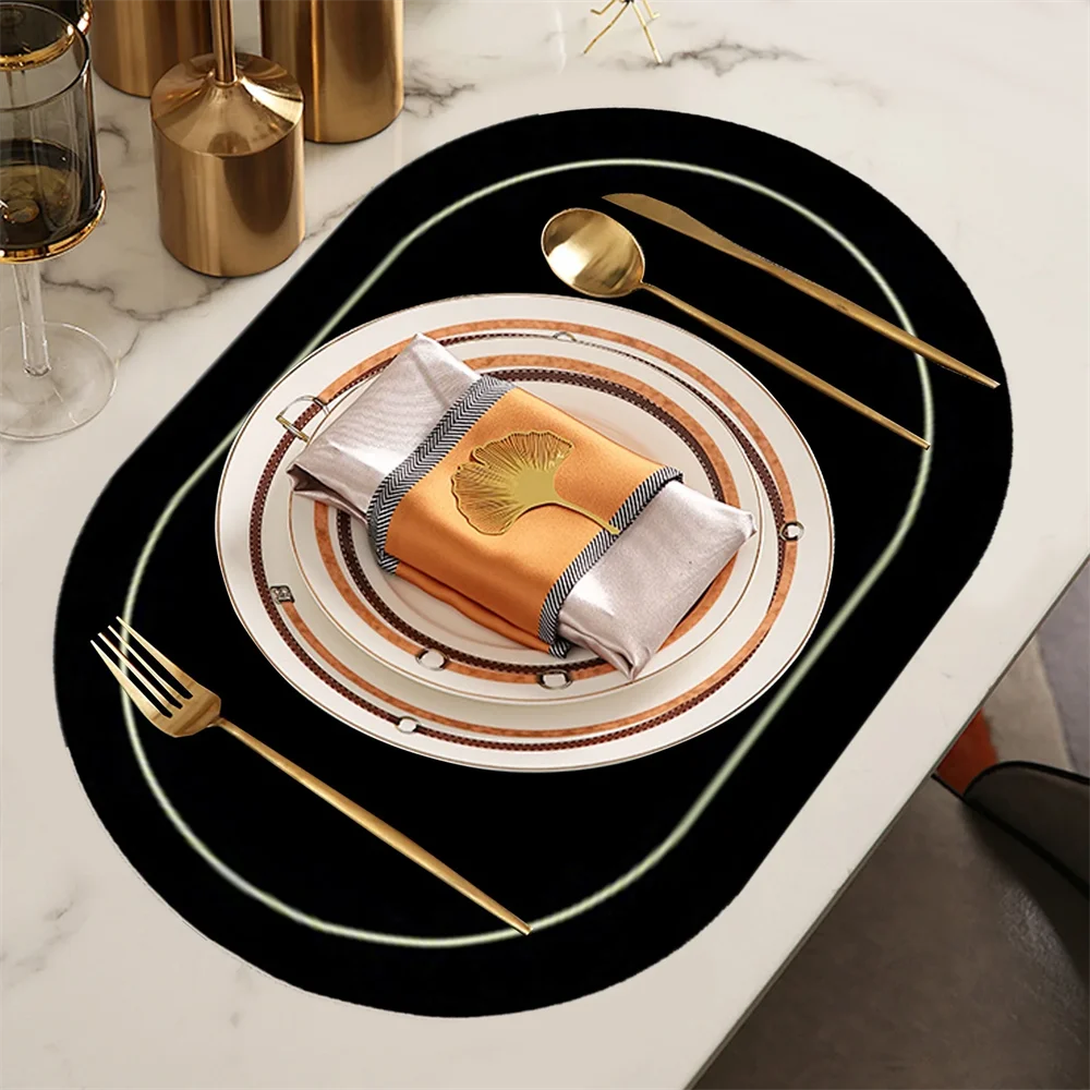Creative Shapes Placemats Double-sided Design Coffee Tea Mat Nordic Zpaxo
