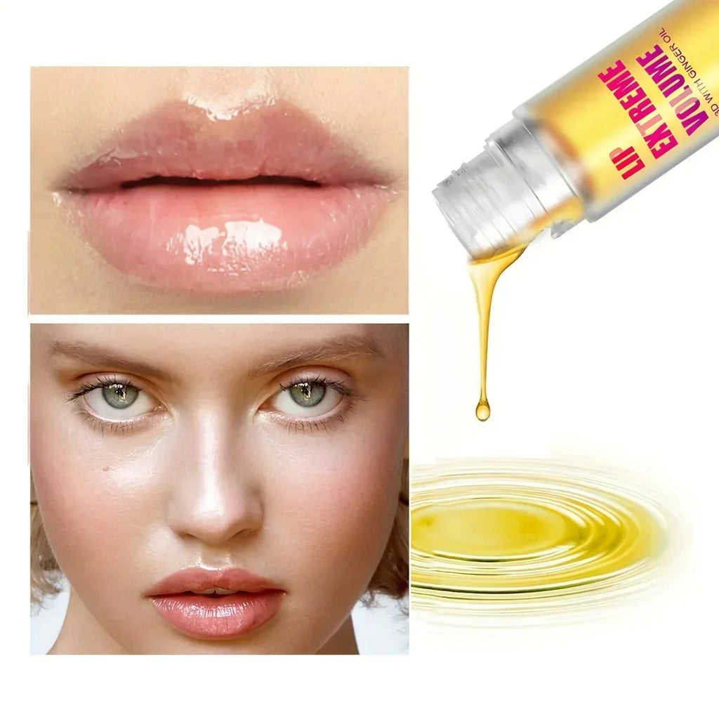 Lip Plumper Fuller Healthy Enhancer Ginger And Mint Plant Lip Gloss Oil Moisturizing Beauty Lips Sexy Lips Zpaxo