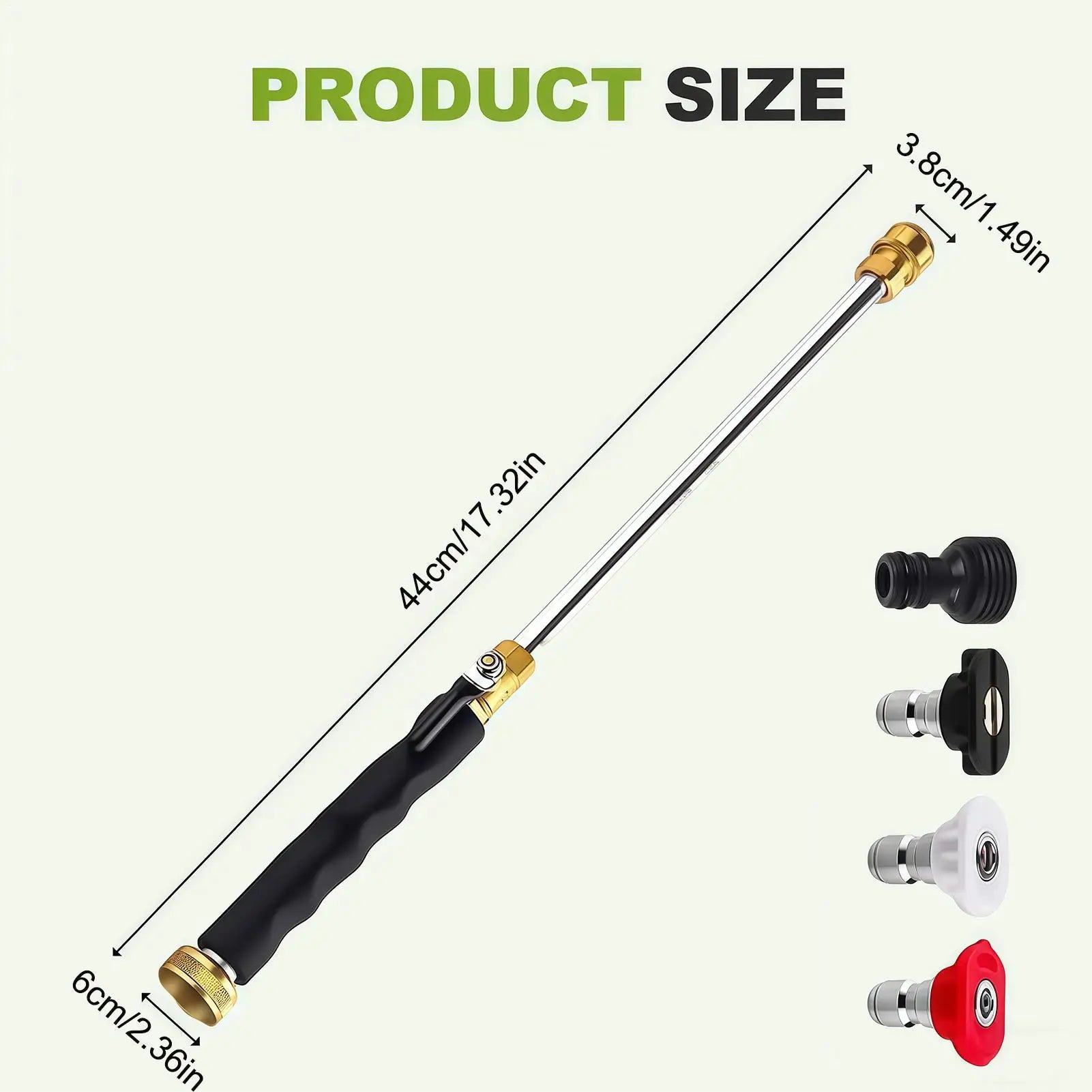 Pressure Wand Garden Hose 3 Modes Non-slip Ergonomic Universal Power