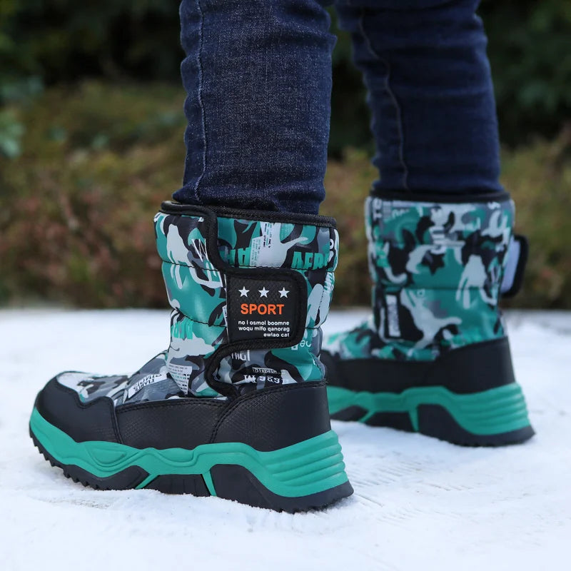 Kids Snow Boots Girl Waterproof Winter Autumn Rubber Children's Zpaxo