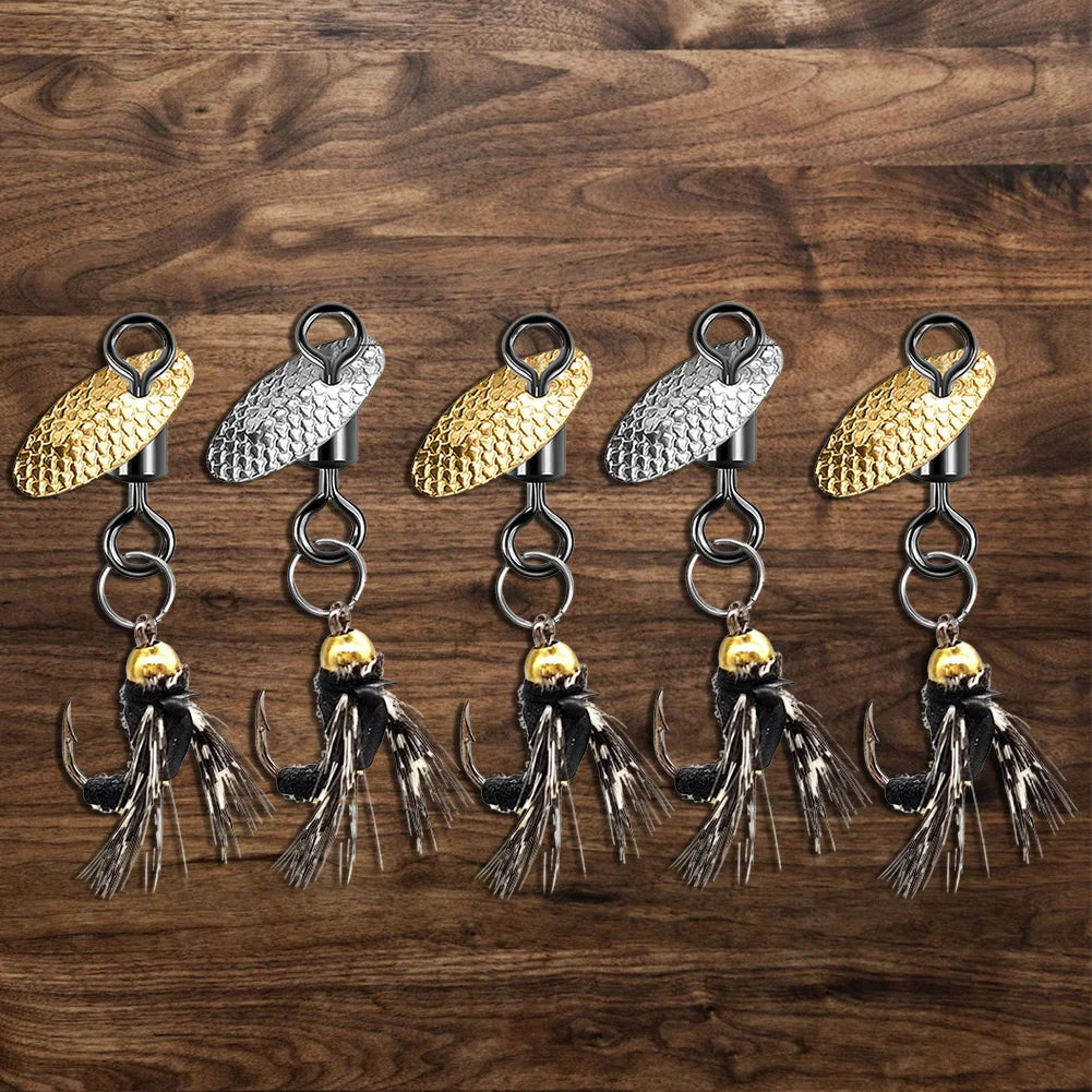 Fly Hooks Flies Insect Lures Crank Hook Fishing Bait Spinner Blade