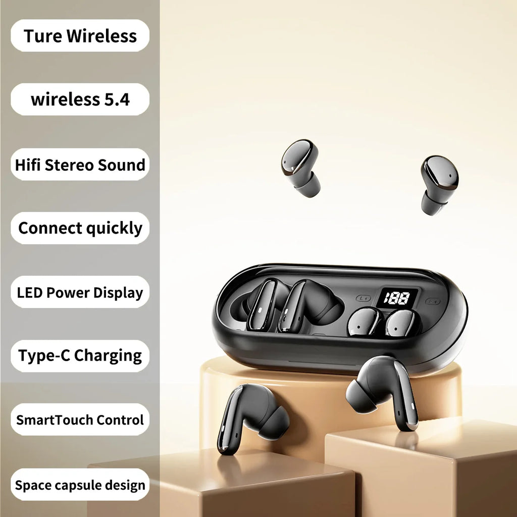 MD35 2-in-1 Dual-pair In-ear Bluetooth Earbuds Hifi High-quality Zpaxo black