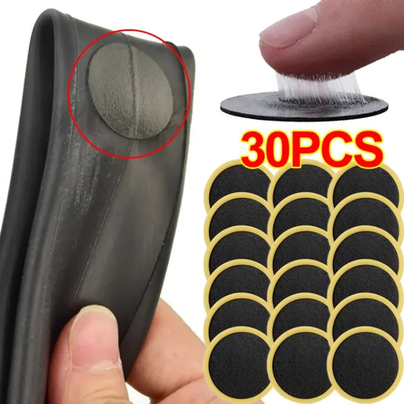 Glue-Free Bicycle Tire Patch Kit – 10/20/30 Pcs | Quick Fix