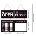 Double Sided Store Hours Sign Open Closed Decorative Welcome Boards