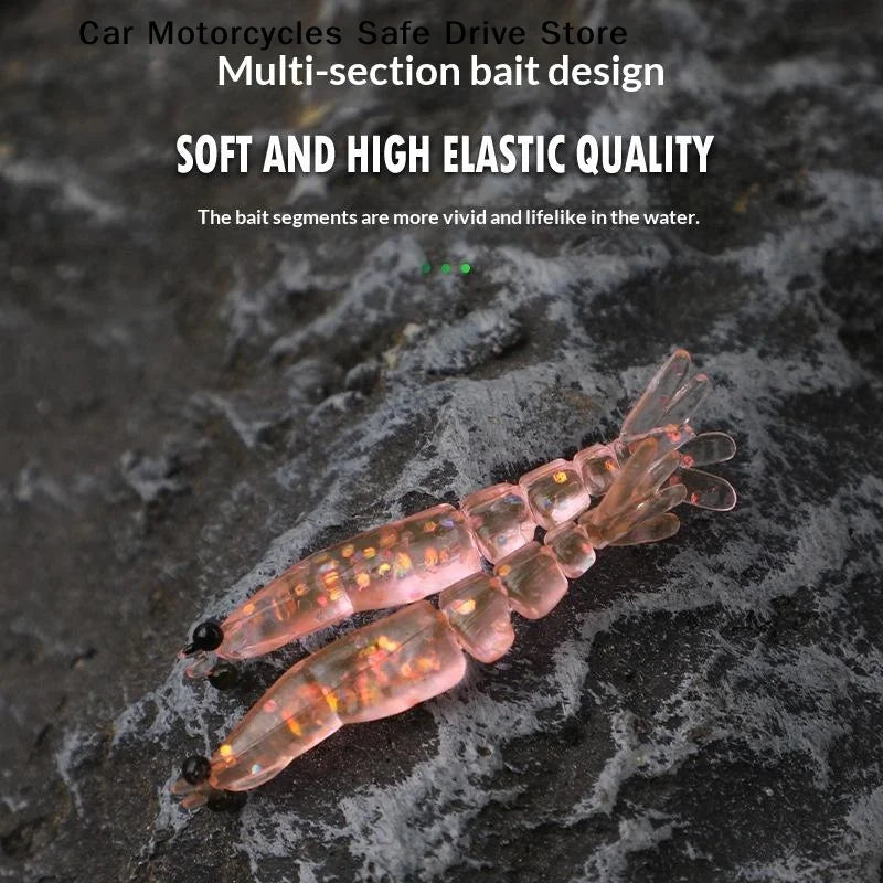 CM20PCS Mini Colored Soft Worm Shrimp Fishing Lure Artificial Baits