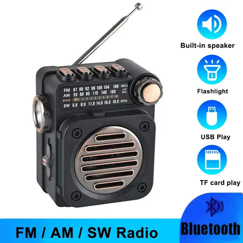 Built-in Speaker Radio Mini Pocket FM AM SW Stereo Radios Receiver