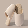 Autumn Winter Simple Suede Slippers Men Non-slip Indoor Bedroom Floor
