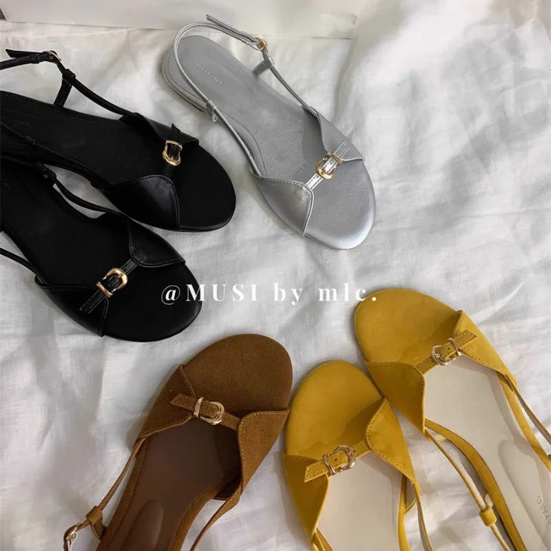 Sandals for Women 2025 Flat Shoes Women's Casual Outerdoor Summer New Versatile Sandals Women Sandalias Mujer Zpaxo
