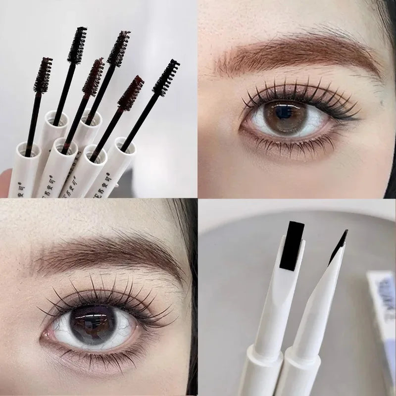 Dual-ended Orange Brown Dyeing Eyebrow Cream Mascara Tattoo Tint