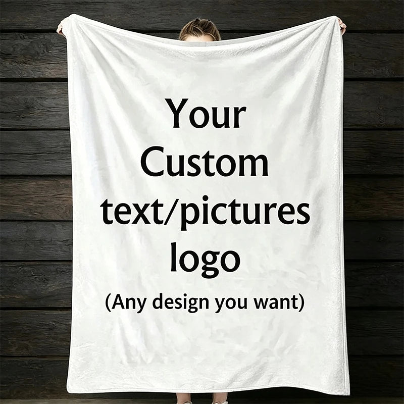 Custom Flannel Blanket Personalized Photo Soft Warm Throw Men Women