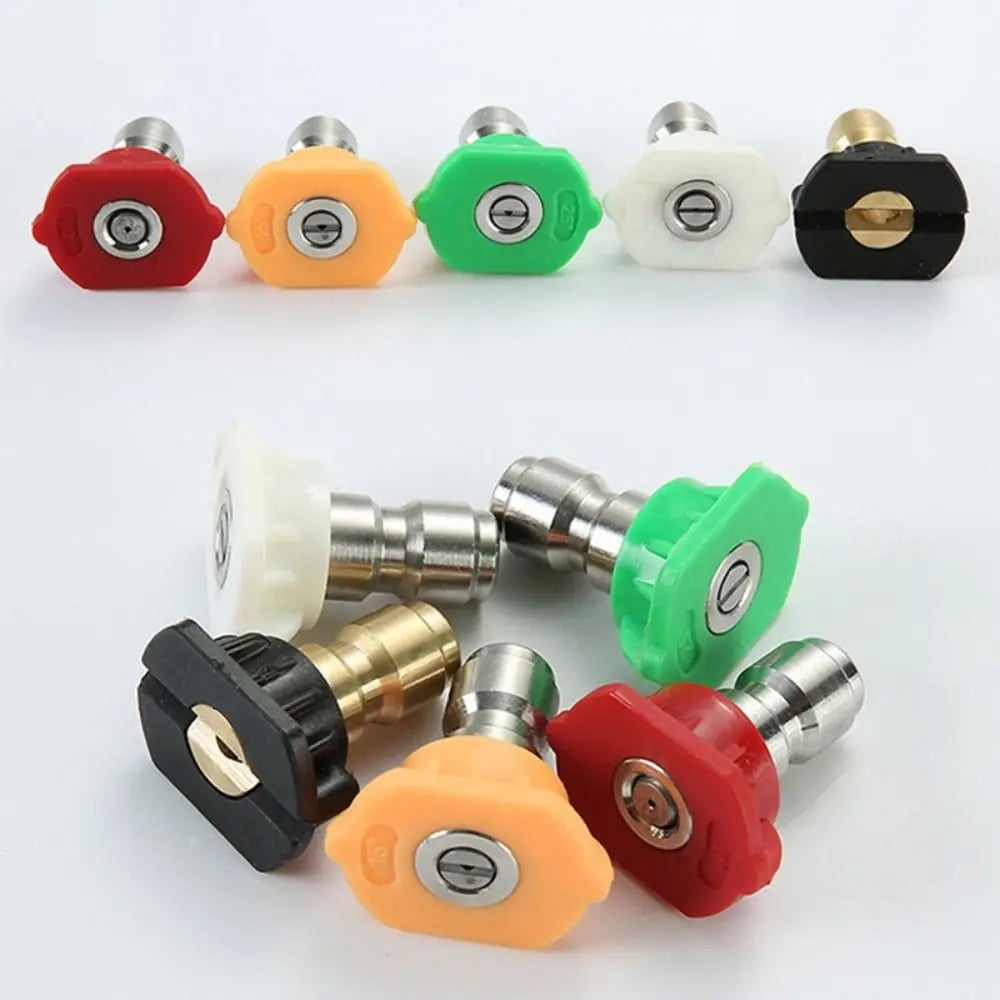 5/7 PCS 5/7-Piece Set Washer Nozzle Tip Set 1/4 Inch Quick Connector Quick Connect Pressure Washer Nozzle Tip Nozzle Holder Zpaxo