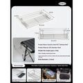 Aluminum Outdoor Storage Rack Table Side Hanging Mesh IGT Table Expansion Bracket Folding Extension Basket Folding Rack Hot Zpaxo Silver 1PC