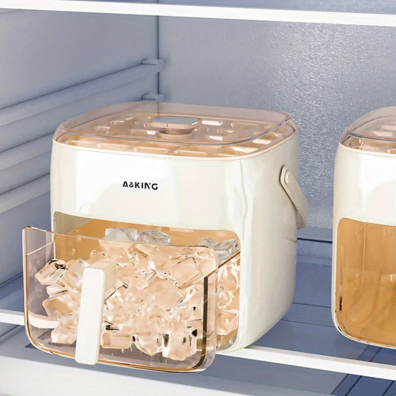 Double Layer Ice Cube Maker Press Ice Ball Maker Storage Box Refrigerator Popsicle Homemade DIY for Household Kitchen Party Bar Zpaxo