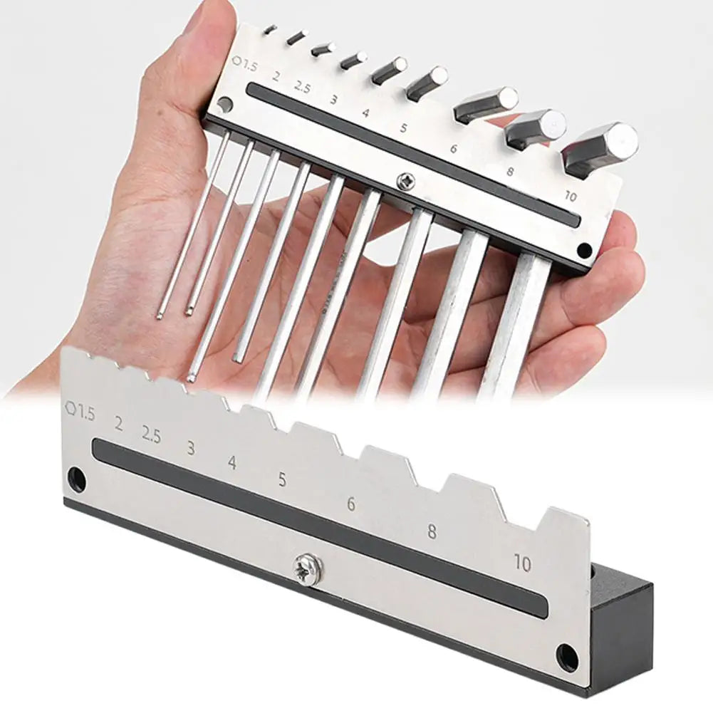 Allen Wrench Holder Organizer – Stainless Steel 1.5–10mm Wall Mount Wrench Holder Rack Zpaxo