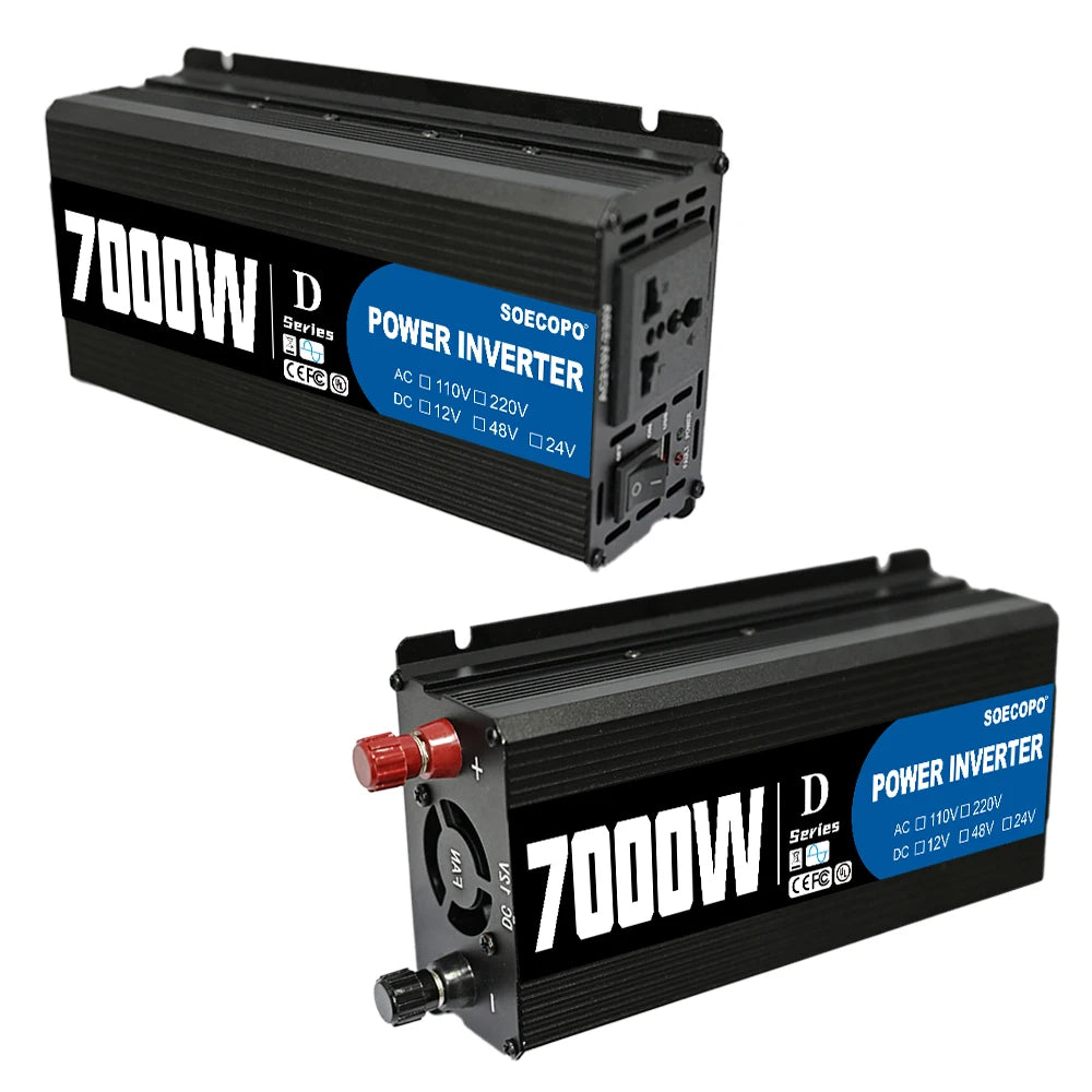 SOECOPO 7000W Solar Power System 12V 110V 220V AC 100A Controller