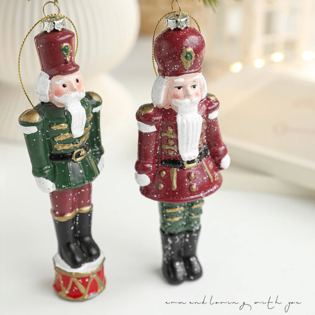 Soldier Nutcracker Christmas Ornament – 15cm Hanging Décor