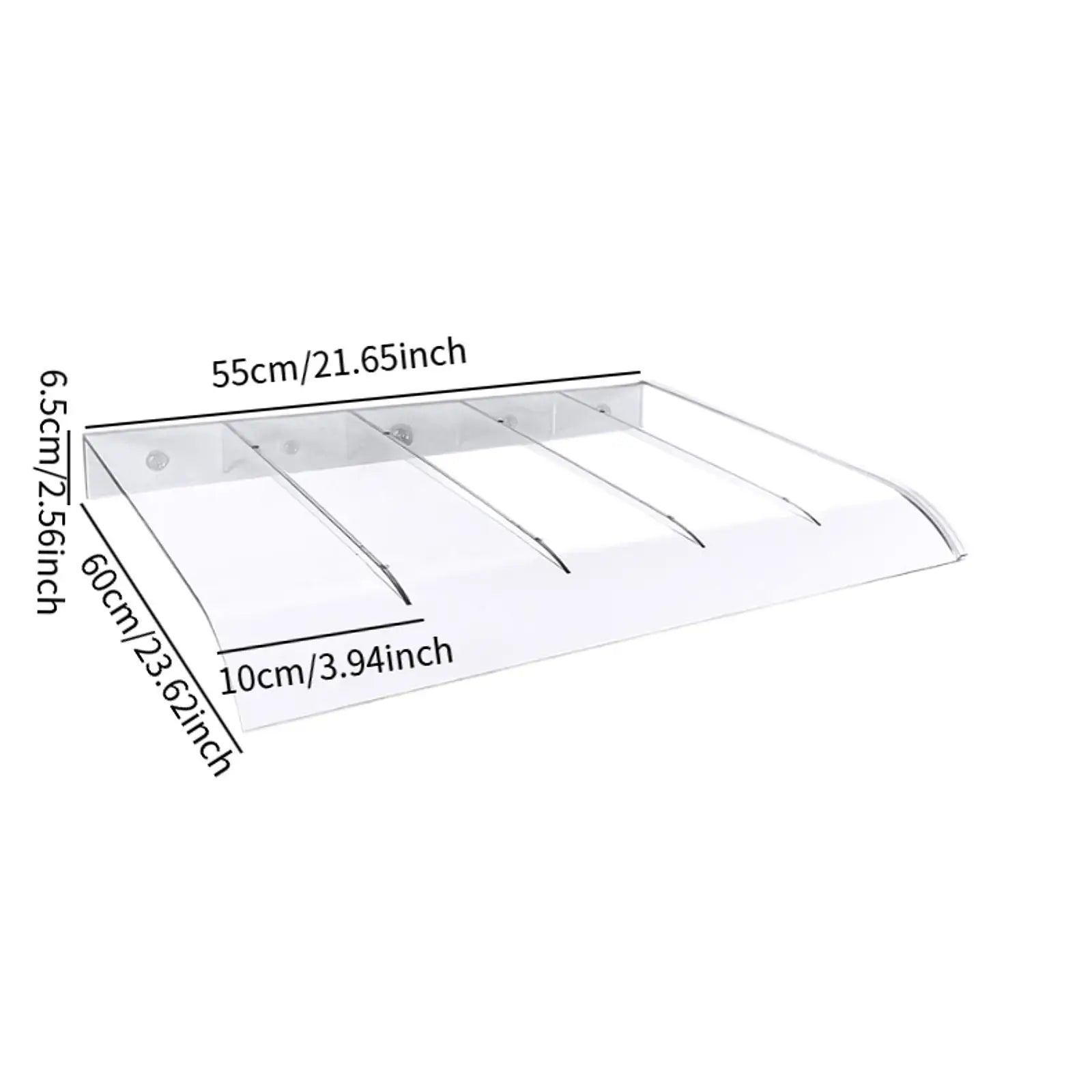Window Awning Door Canopy Easy to Install Impact Resistant Sun Shetter Cover for Garage Balcony Garden Exterior Front Door Zpaxo 60cmx40cm 1