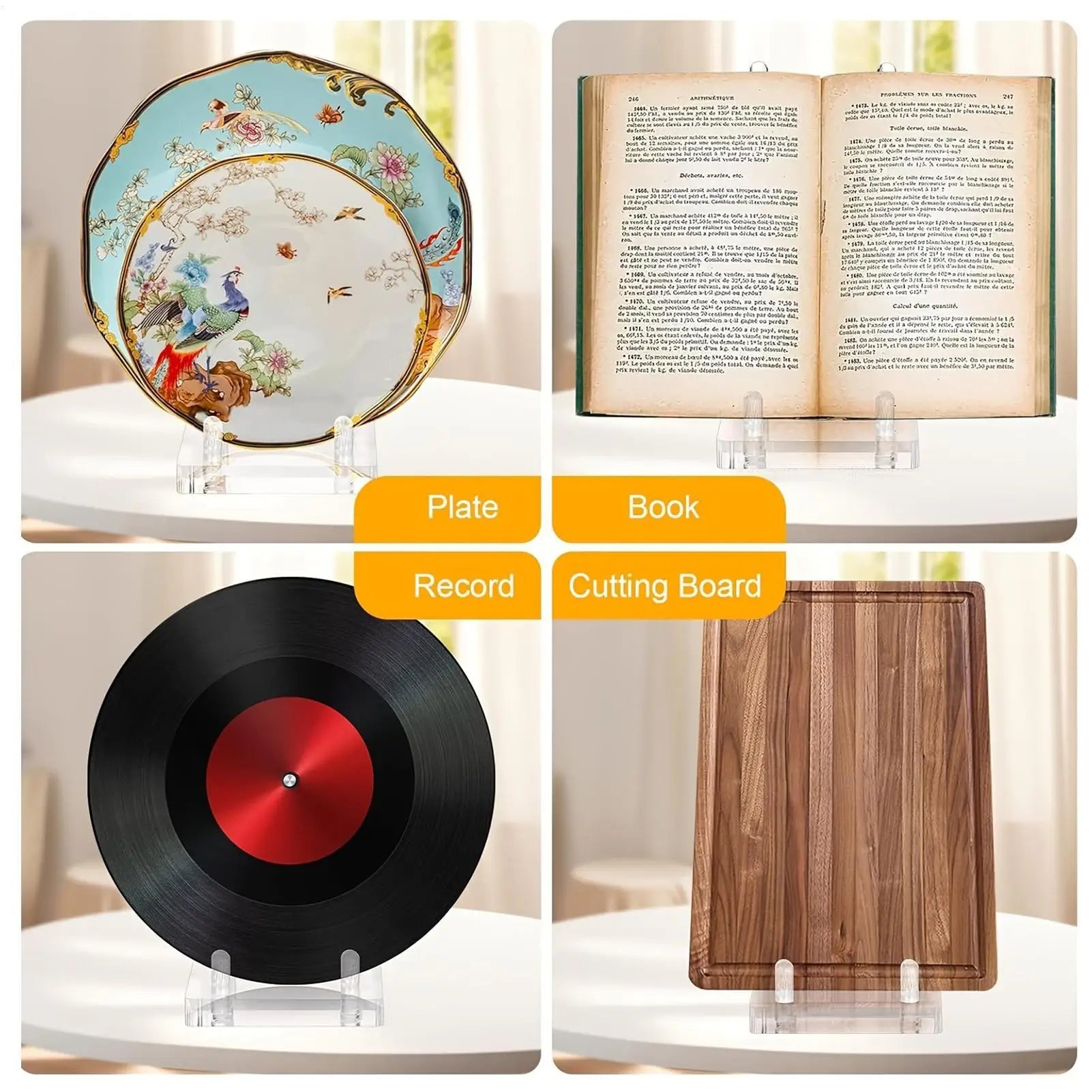 Acrylic Book Stand Clear Adjustable Decorative Picture Frame Holder