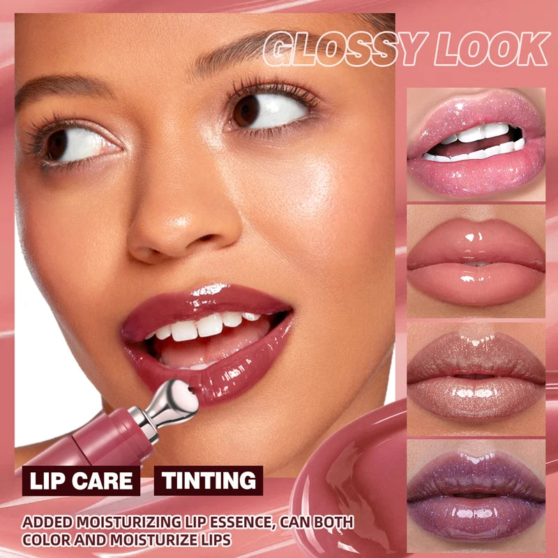 Water-shimmer Mirror Lip Gloss Long-lasting Easy Apply Moisturizing