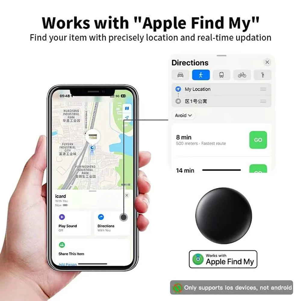 Mini Bluetooth Tracker – Anti-Lost GPS Tag for Pets, Kids & Wallet Bluetooth Item Tracker Zpaxo