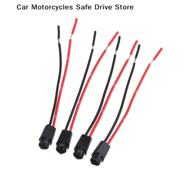 Car T5 LED Bulb Holder Socket Light Plug Extension Cables Harness 1