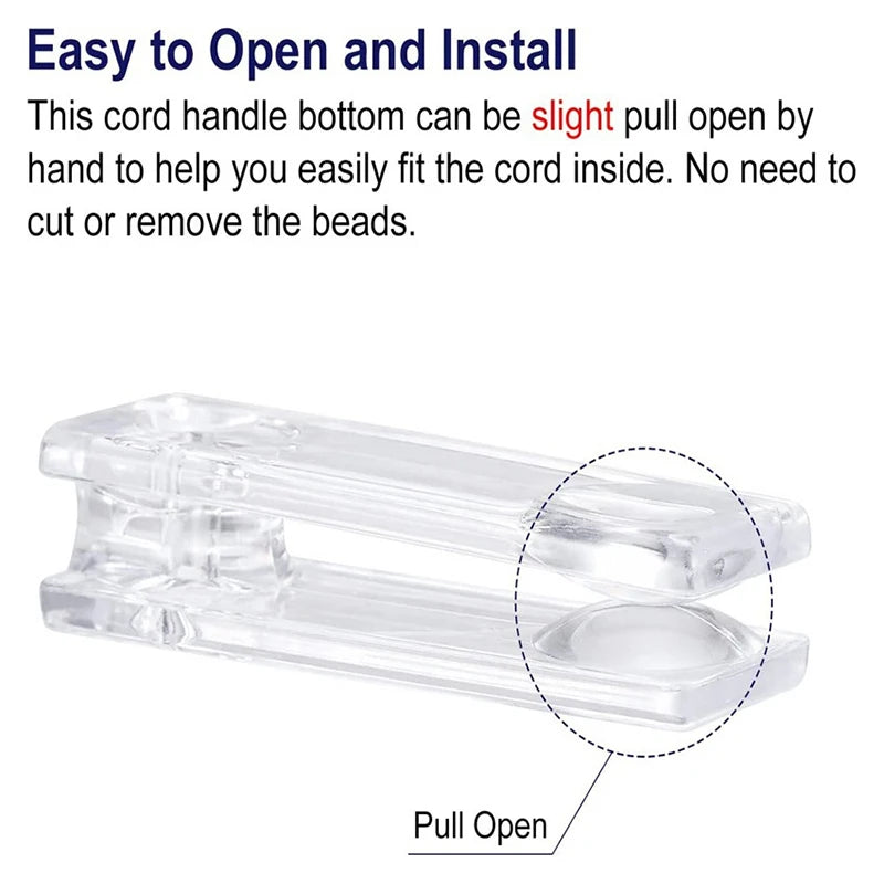 8cm Clear Roller Blind Pull Handle Bead Chain Weight Pendant