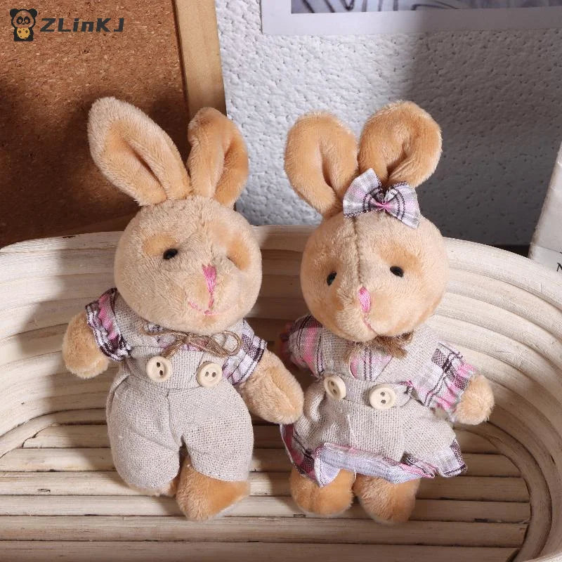 Cartoon Little Bear Plush Doll Keychain Cute Stuffed Rabbit Keyring Zpaxo