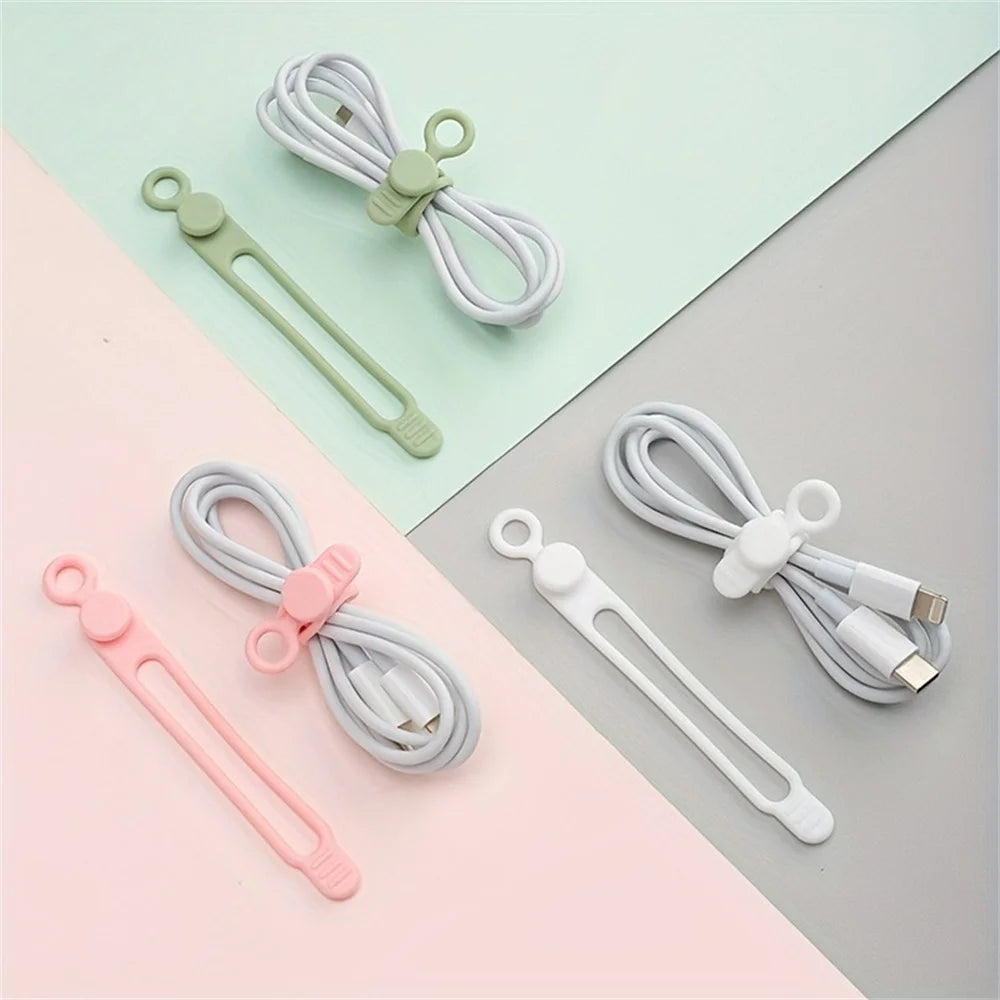 Silicone Cable Ties – Reusable Cord Organizer Straps Cable Organizer Ties Zpaxo