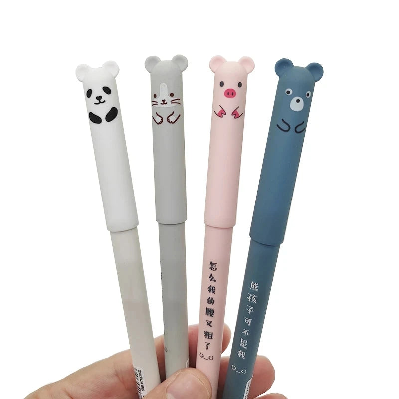12pcs Kawaii Erasable Gel Pens 0.5mm Waterproof Blue/Black/Red Gel Ink Stationery School supplies for Office Student Zpaxo