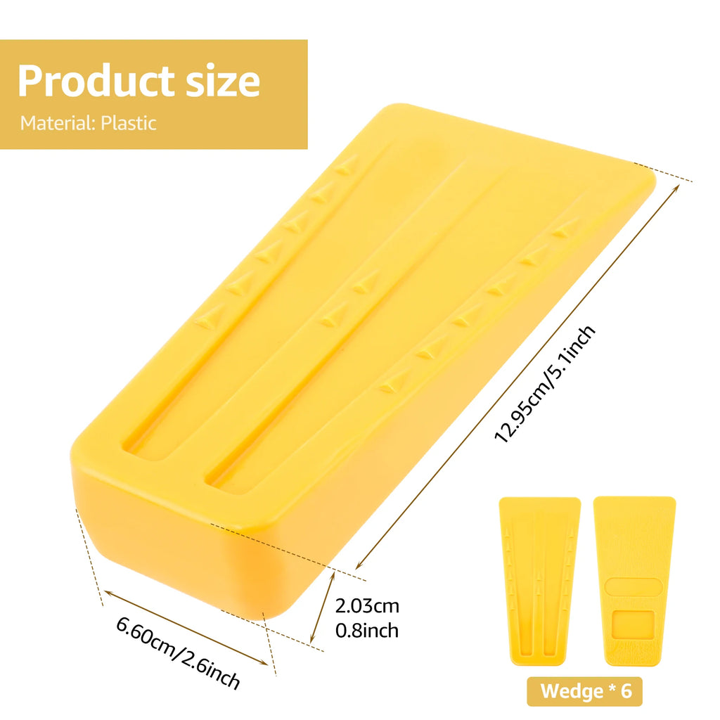 6Pcs Felling Wedges Plastic Chainsaw Accessories Wedges Wear Resistant Tree Safety Cutting Wedge Logging Supplies For Trees Wood Zpaxo