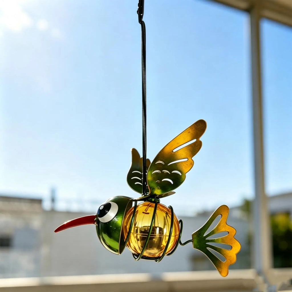 Hummingbird Solar Lights Yard Hangable Animal Sculpture Decor Light