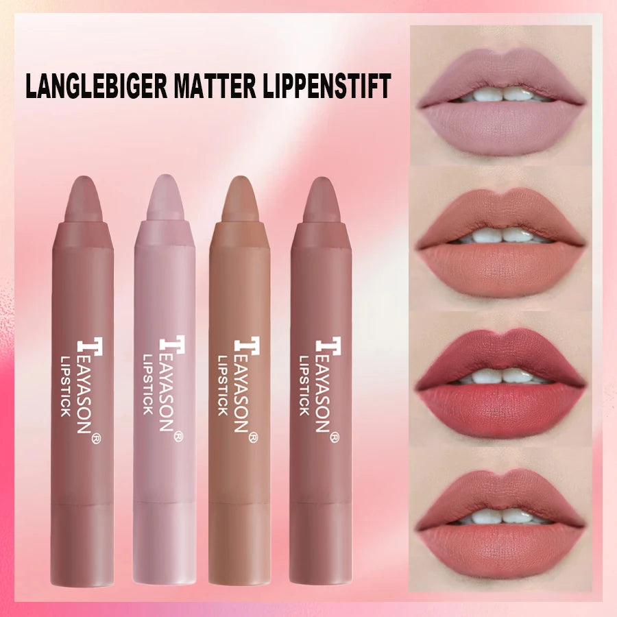 Matte lipstick for easy application, smudge-proof, daily moisturizing, lipstick, holiday gift, light makeup, lip pen, lipliner, Zpaxo