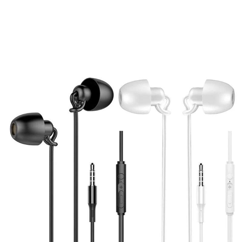 Noise Reduction Headphones Microphone Wired Earphones Sleeping