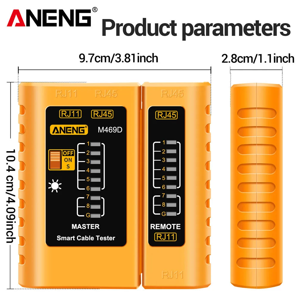 Professional Network Analyzer Tester ANENG M469D Networking Tool