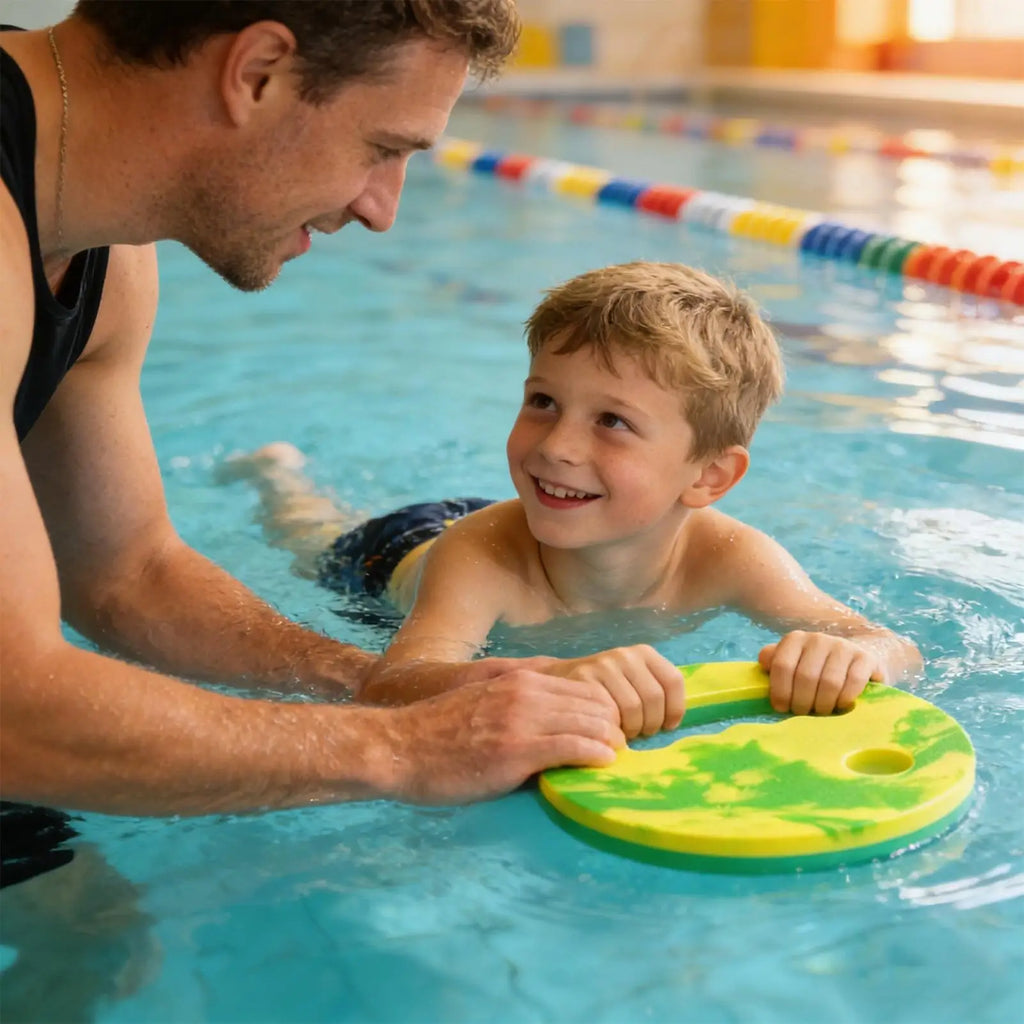 Soft Grip Lightweight EVA Swim Hand Paddles Floating Training Board