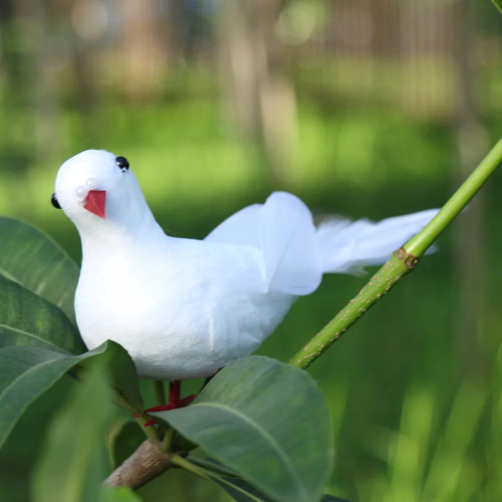 Garden Birds Model Foam Feather Artificial Green Plants Decorative