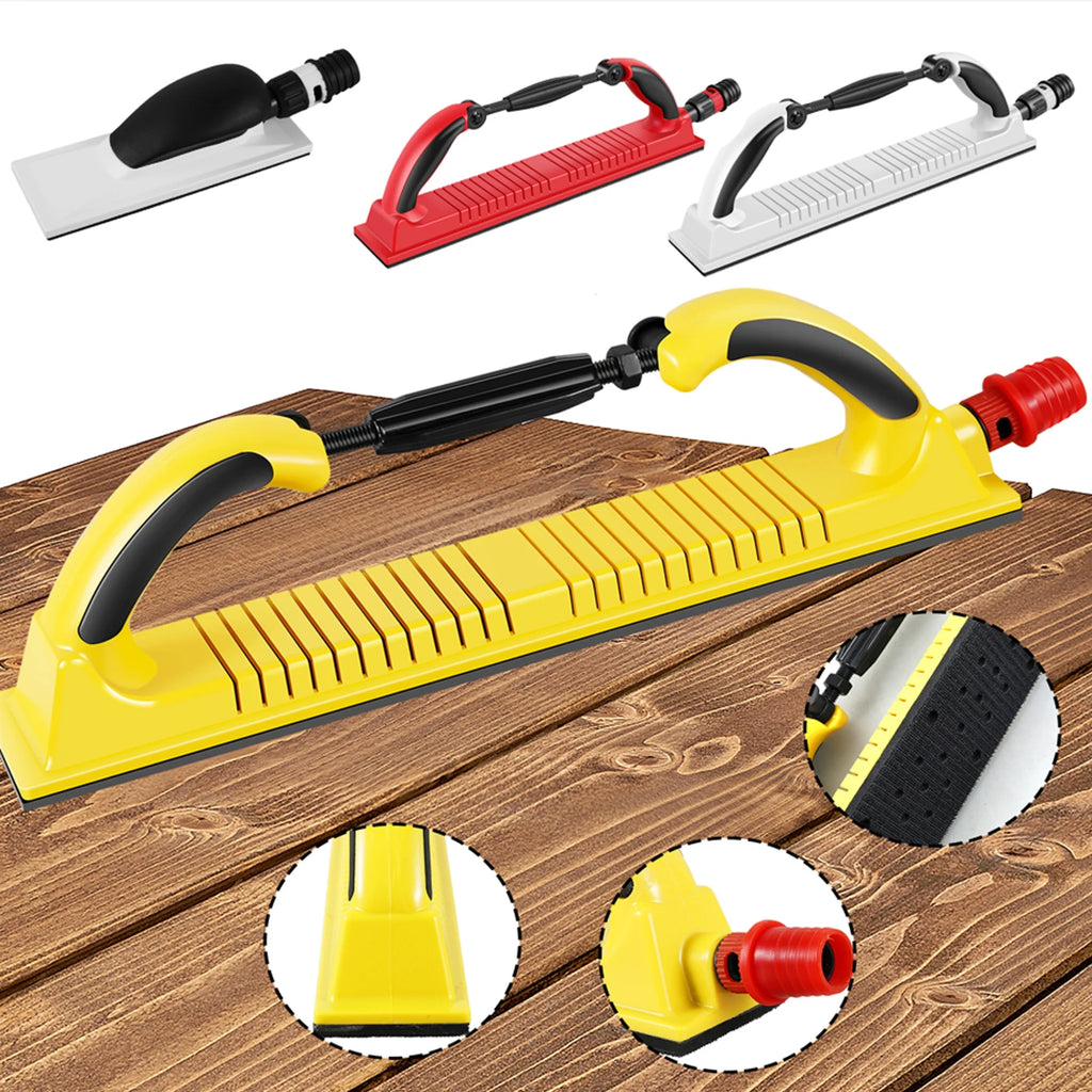 Hand Sanding Block Set Multifunctional Longboard Hand Sanding File with Hook & Loop Sandpaper Sanding Disc Pad Polishing for Car Zpaxo