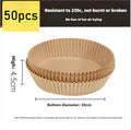 Paper Fryer Air 23 Cm Air Fryer Oven Paper Accessories Airfryer Baking Paper Extra Large Thickened Disposable Liner Square Round Zpaxo 50pcs-Round
