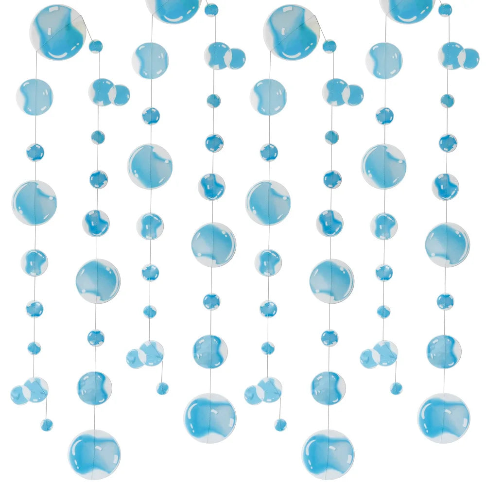 2M Colorful Bubble Garlands Ocean Themed Party Hanging Banner Under Zpaxo Blue 2 String