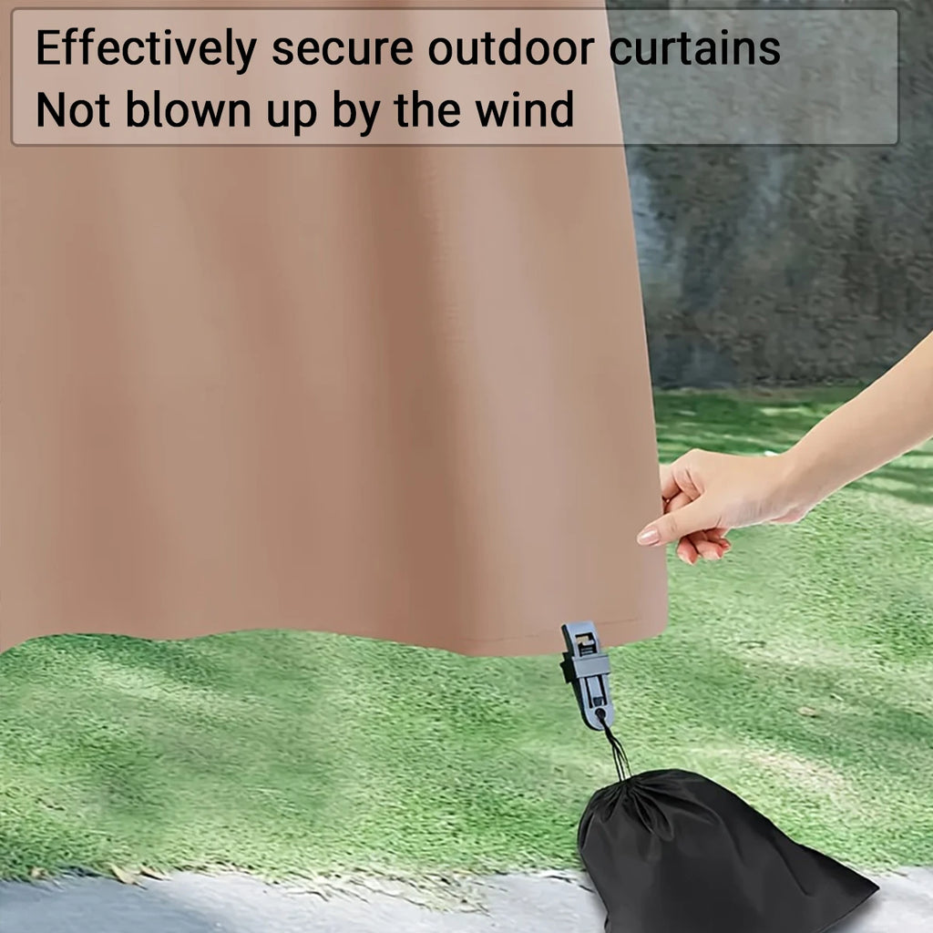 Windproof Curtain Weighted Bag Clips for Patio, Gazebo & Porch