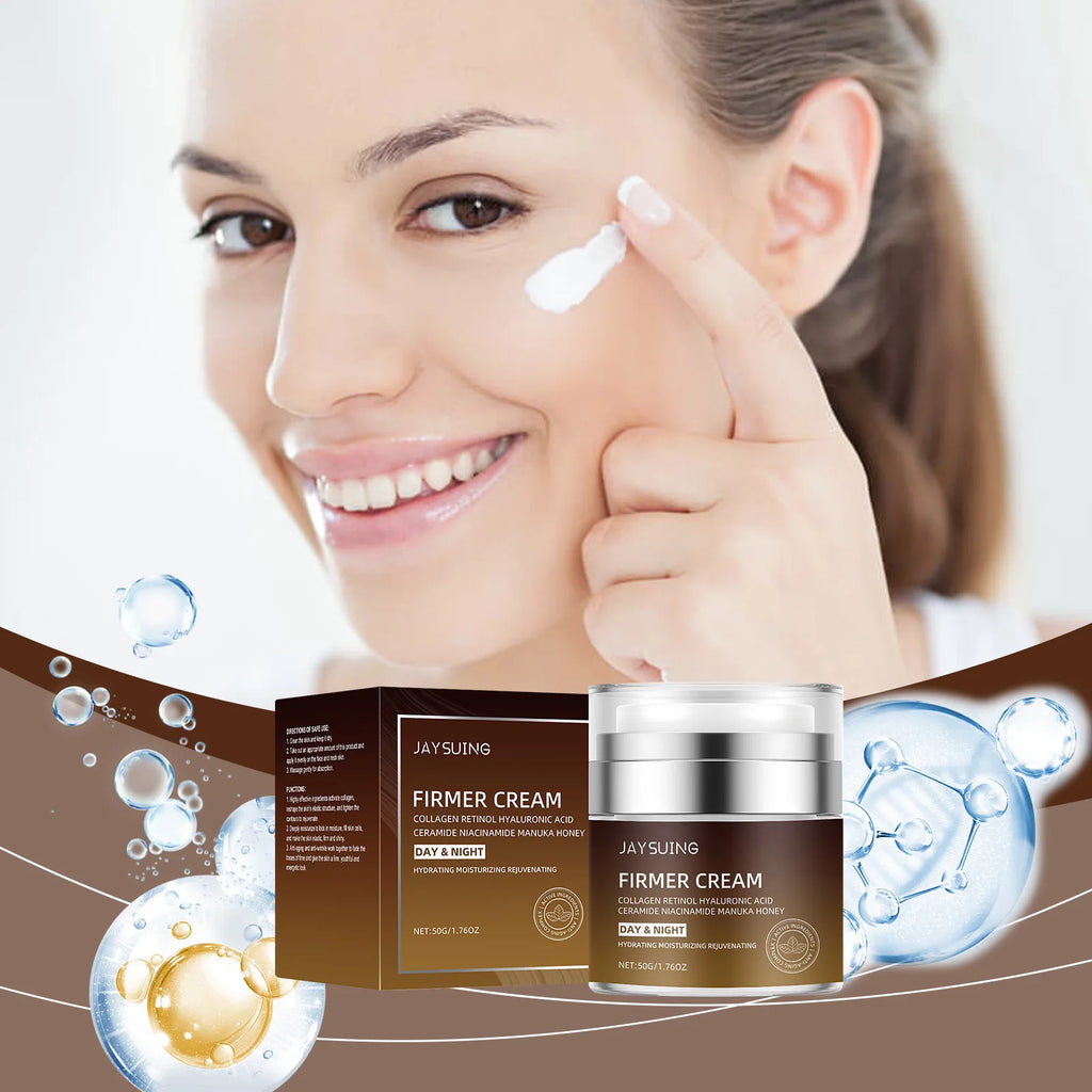 Retinol Collagen Cream Instant Face Lifting Wrinkle Tightening Firming Anti Aging Hyaluronic Acid Day Night Facial Moisturizer Zpaxo
