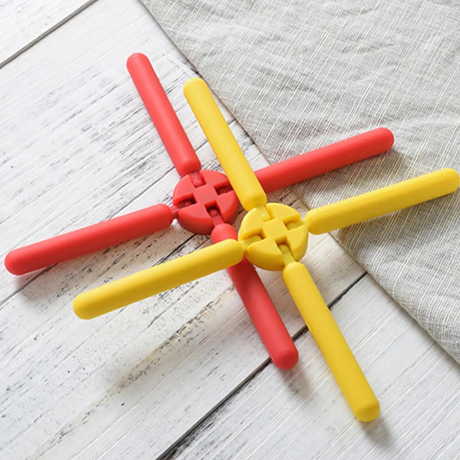 Silicone Trivet Heat-resistant Cross Pan Holder Folding Pot Kitchen