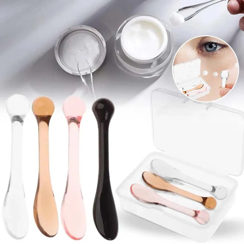 1 Acrylic Cosmetic Spatulas Scoop Face Cream Mask Spoon Eye Massage