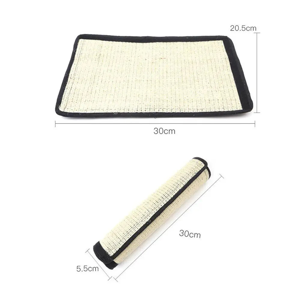 Natural Sisal Cat Scratch Mat Small Roll Up Portable Scratcher Pad