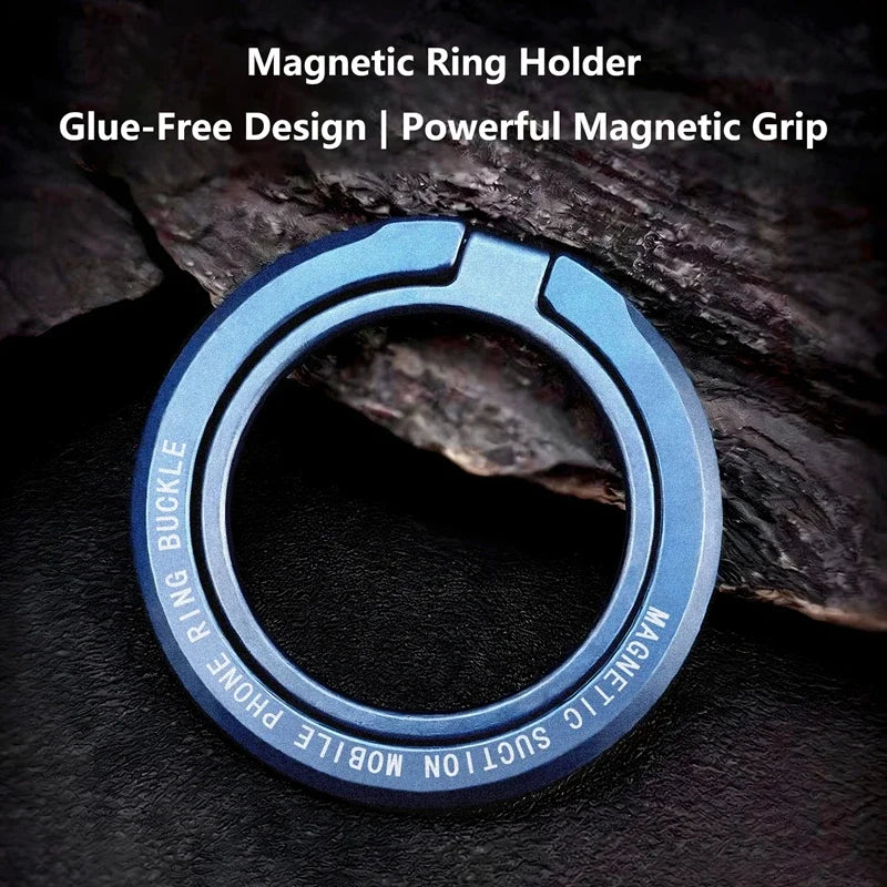 Magnetic Cell Phone Ring Holder Mobile Bracket Removable Grip Zpaxo blue